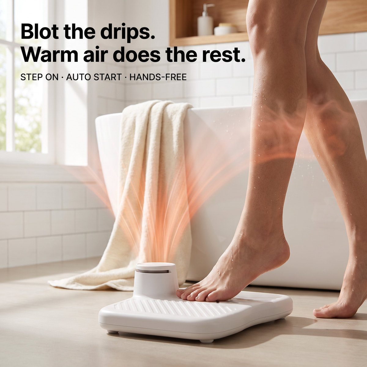 Halo Body Dryer | Warm Air, Step-On, Towel-Free Finish