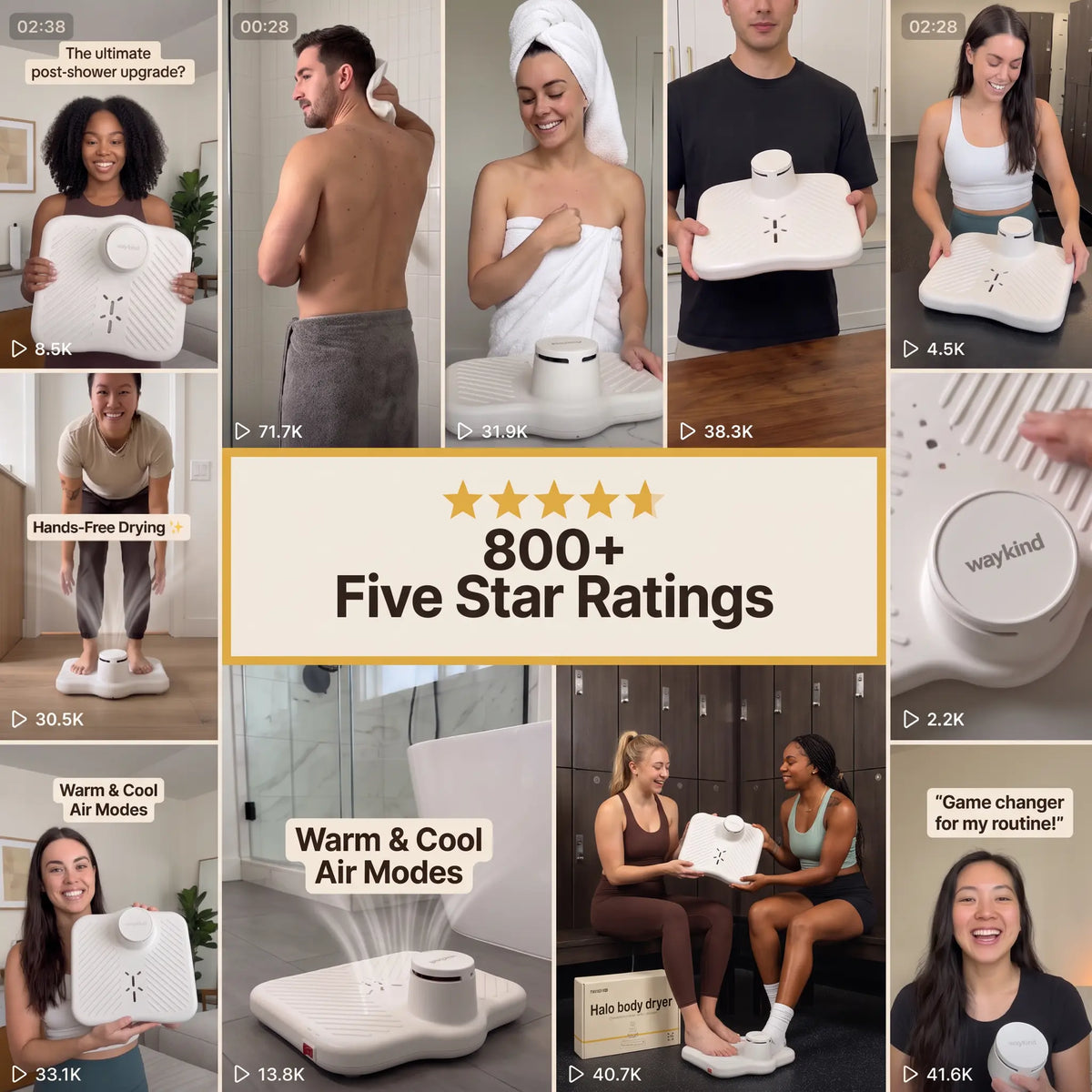 Halo Body Dryer | Warm Air, Step-On, Towel-Free Finish
