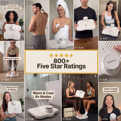 Halo Body Dryer | Warm Air, Step-On, Towel-Free Finish